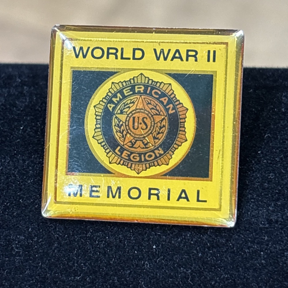 Vintage American Legion WWII Memorial Campaign Lapel Pin 1990s 2000s